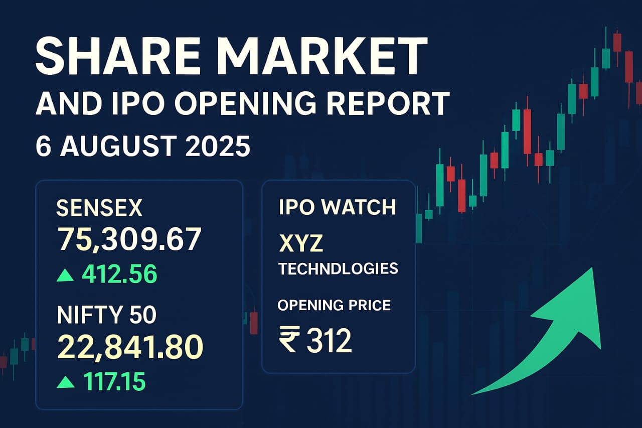 Share Market and IPO Opening Report 6 August 2025