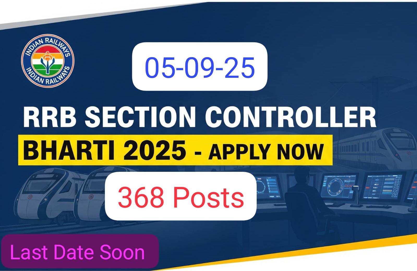 RRB Section Controller Recruitment 2025