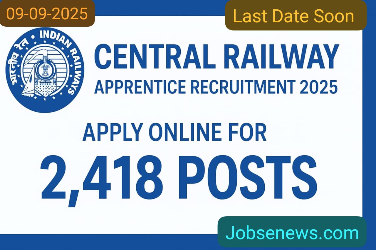 Central Railway Apprentice Recruitment 2025